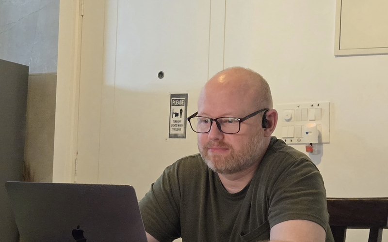 Mike Ferrari working
